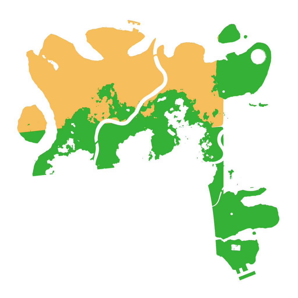 Biome Rust Map: Procedural Map, Size: 3500, Seed: 264854957