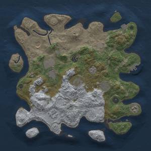 Thumbnail Rust Map: Procedural Map, Size: 3500, Seed: 264854957, 15 Monuments