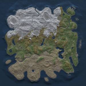 Thumbnail Rust Map: Procedural Map, Size: 4250, Seed: 786588657, 16 Monuments