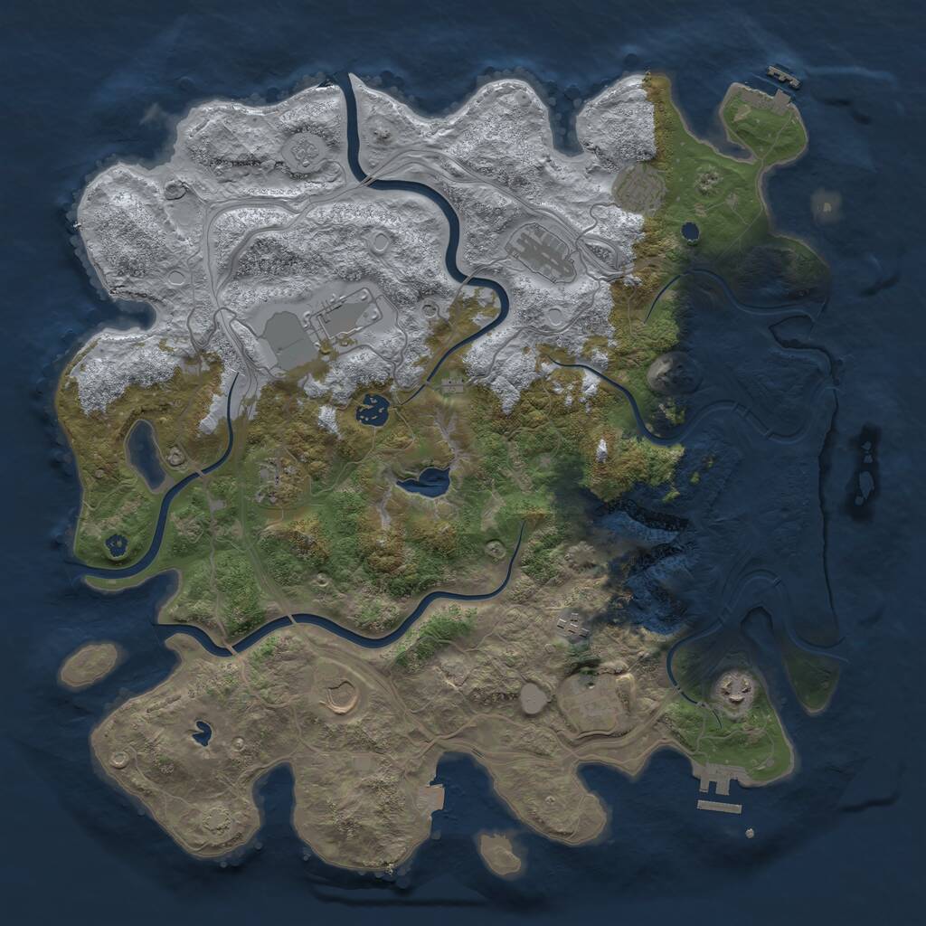 Rust Map: Procedural Map, Size: 4250, Seed: 786588657, 15 Monuments