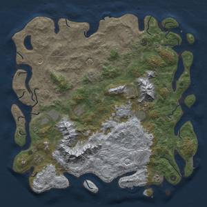 Thumbnail Rust Map: Procedural Map, Size: 5000, Seed: 2031826382, 19 Monuments