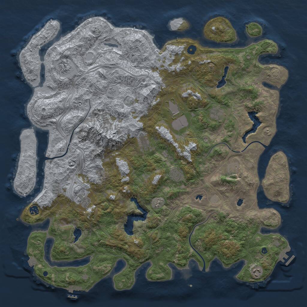 Rust Map: Procedural Map, Size: 5000, Seed: 161123, 16 Monuments