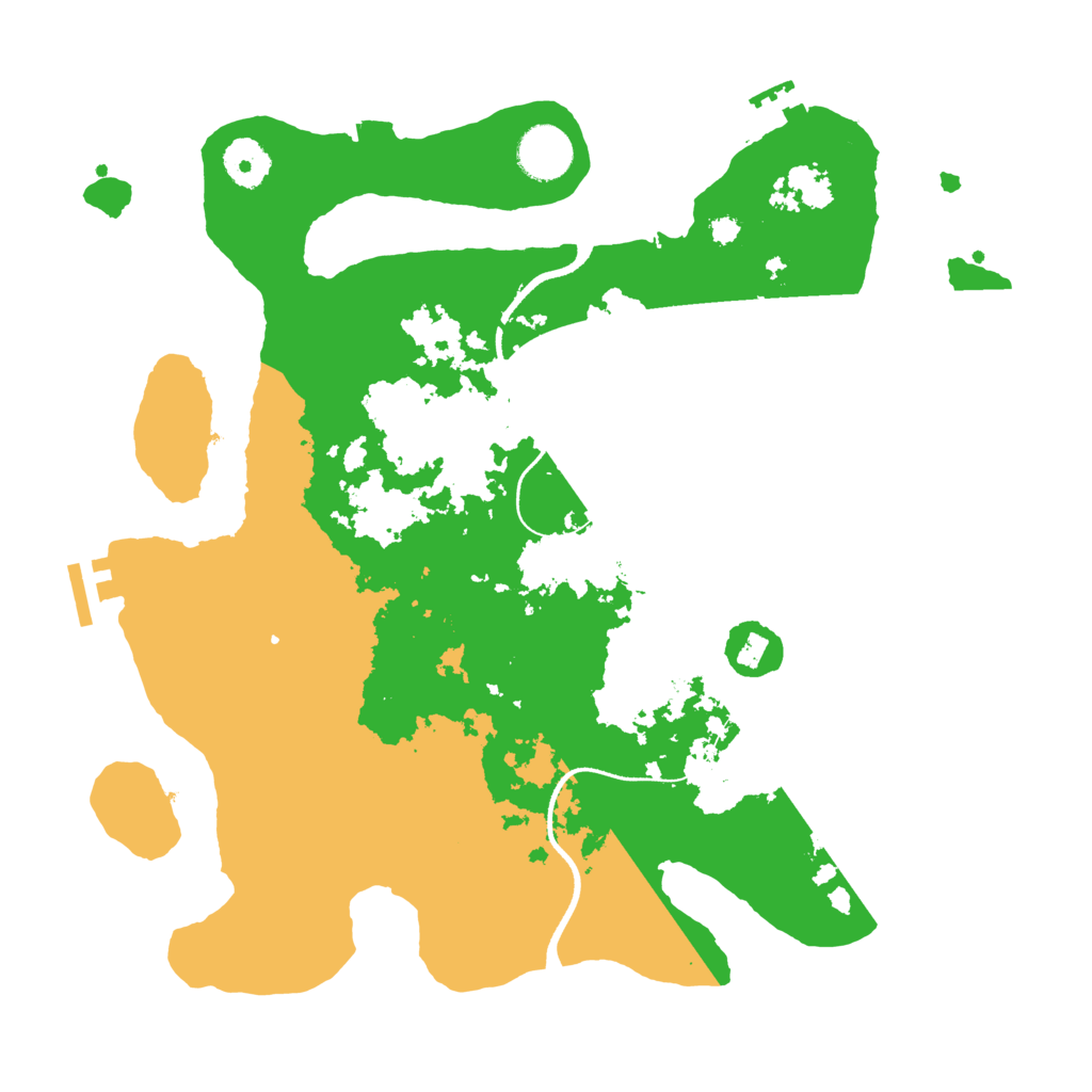 Biome Rust Map: Procedural Map, Size: 3500, Seed: 8275