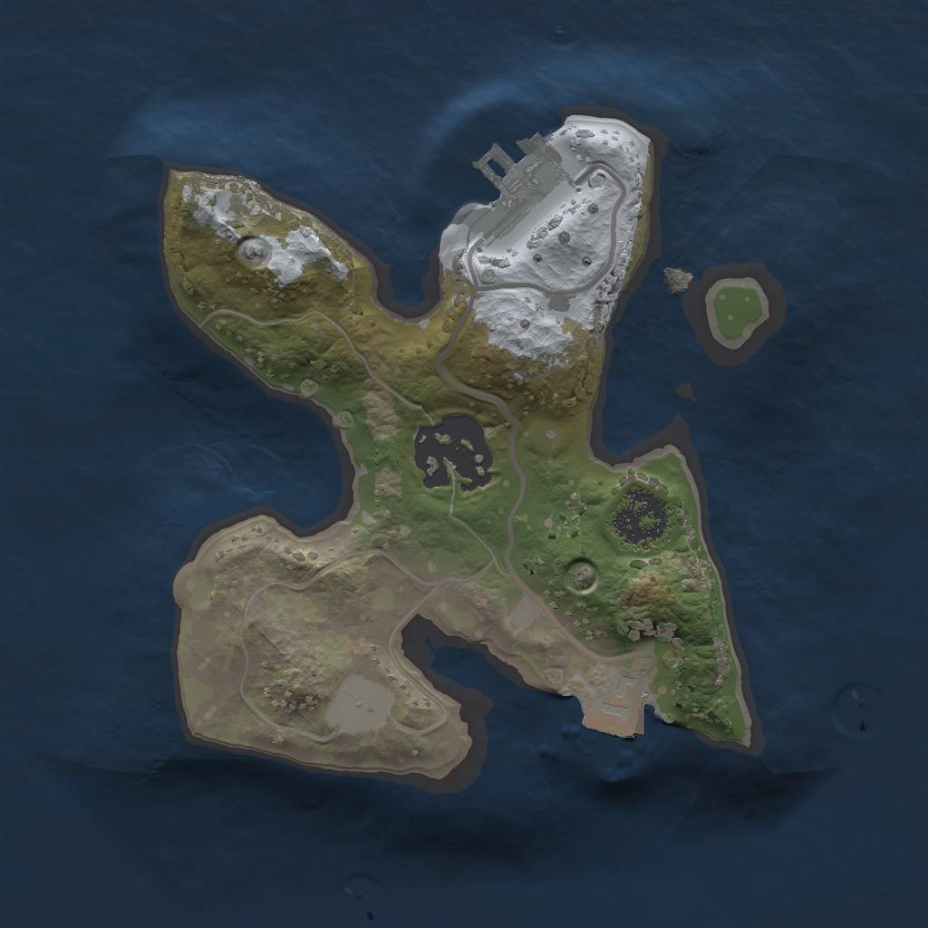 Rust Map: Procedural Map, Size: 1750, Seed: 26985, 5 Monuments