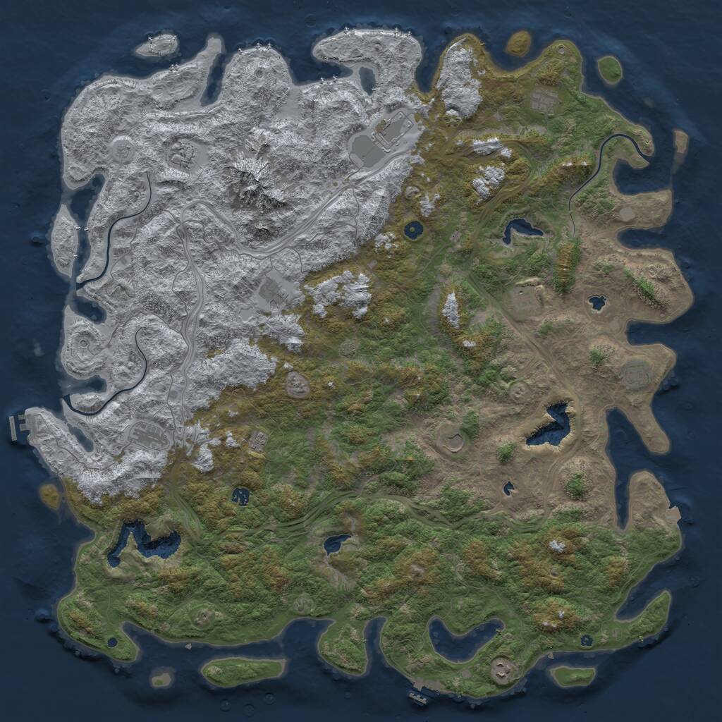 Rust Map: Procedural Map, Size: 6000, Seed: 231102, 17 Monuments
