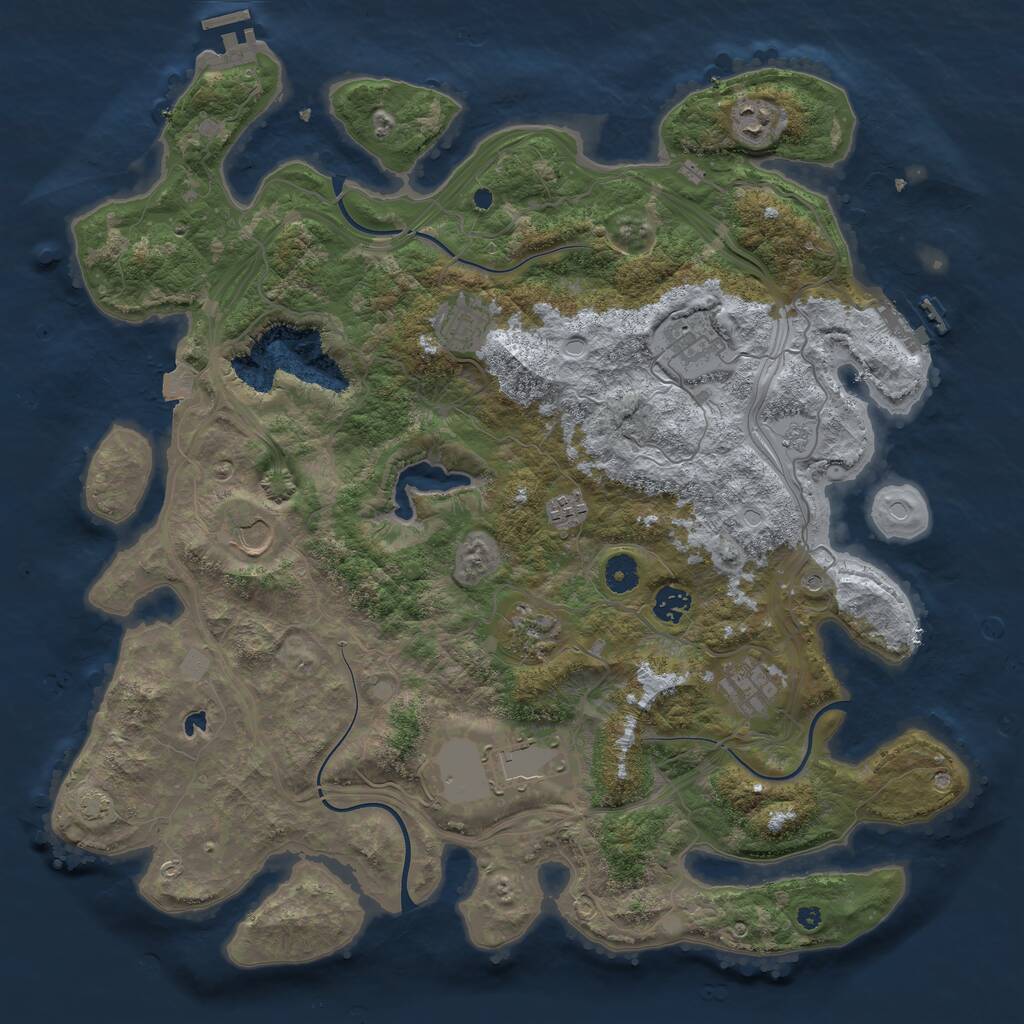 Rust Map: Procedural Map, Size: 4250, Seed: 815541111, 15 Monuments