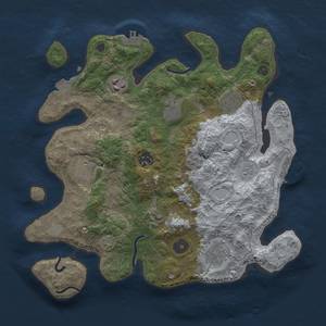 Thumbnail Rust Map: Procedural Map, Size: 3250, Seed: 1388418054, 16 Monuments