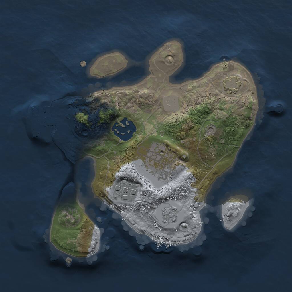 Rust Map: Procedural Map, Size: 2000, Seed: 399095659, 7 Monuments