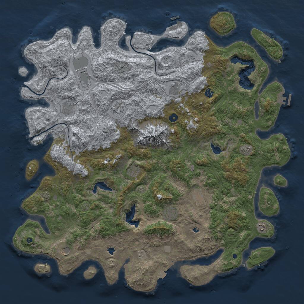 Rust Map: Procedural Map, Size: 5300, Seed: 692000, 17 Monuments