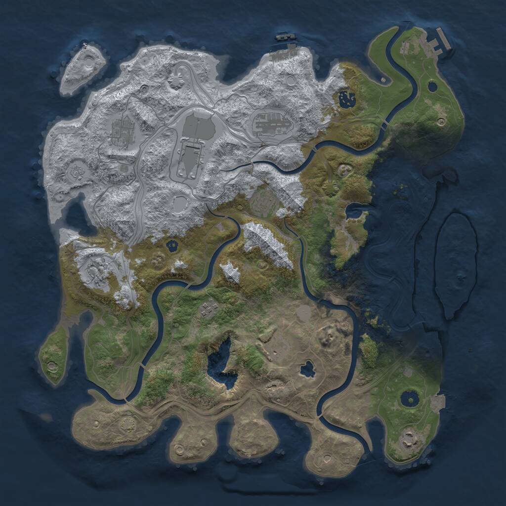 Rust Map: Procedural Map, Size: 4250, Seed: 779820823, 15 Monuments