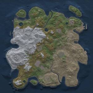 Thumbnail Rust Map: Procedural Map, Size: 3800, Seed: 2024, 16 Monuments