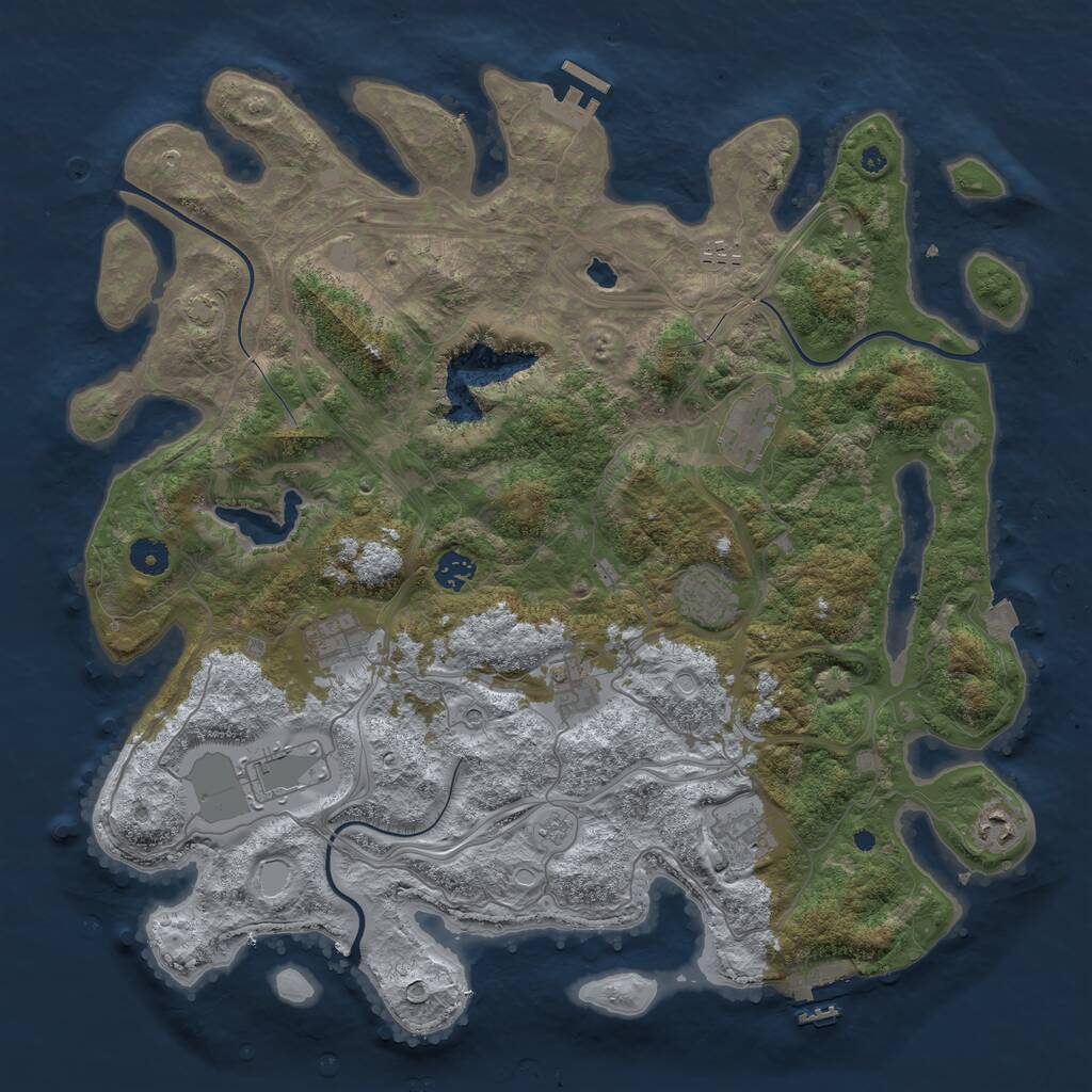 Rust Map: Procedural Map, Size: 4250, Seed: 472982866, 15 Monuments