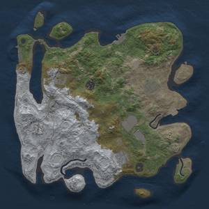 Thumbnail Rust Map: Procedural Map, Size: 3500, Seed: 550134735, 14 Monuments