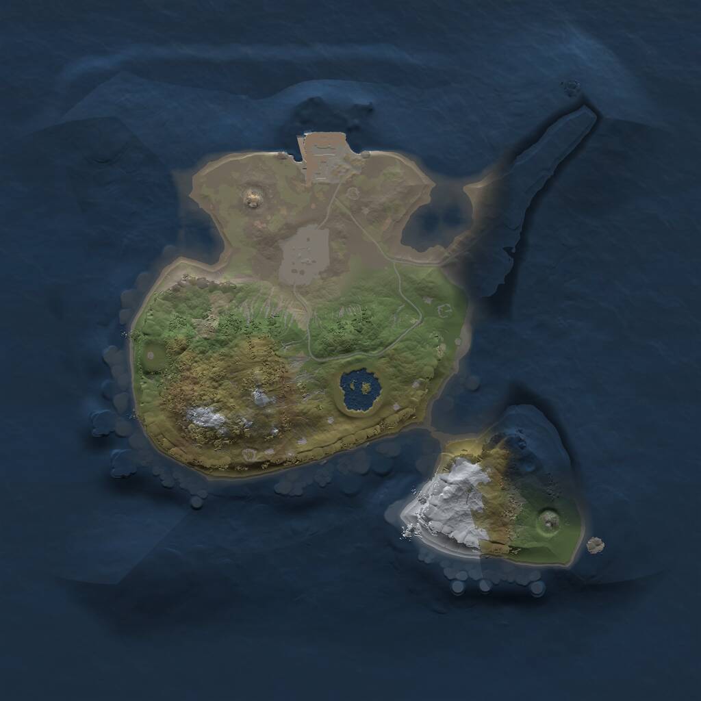 Rust Map: Procedural Map, Size: 1700, Seed: 21362136, 1 Monuments