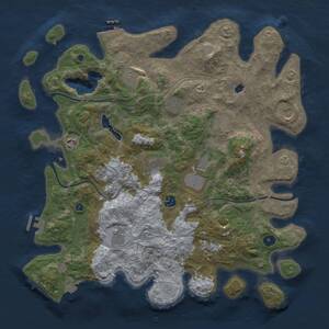 Thumbnail Rust Map: Procedural Map, Size: 4250, Seed: 1258670117, 17 Monuments