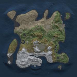 Thumbnail Rust Map: Procedural Map, Size: 2500, Seed: 11221983, 8 Monuments