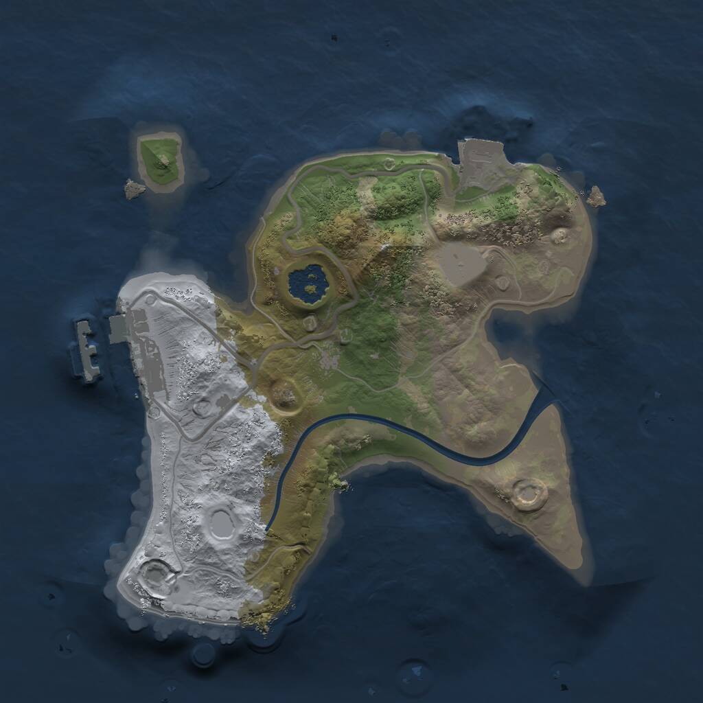Rust Map: Procedural Map, Size: 1800, Seed: 3184629, 2 Monuments