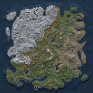 Thumbnail Rust Map: Procedural Map, Size: 4500, Seed: 847629190, 16 Monuments