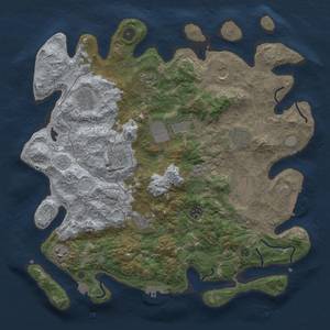 Thumbnail Rust Map: Procedural Map, Size: 4000, Seed: 13841, 19 Monuments