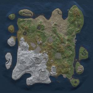 Thumbnail Rust Map: Procedural Map, Size: 3500, Seed: 485248039, 14 Monuments