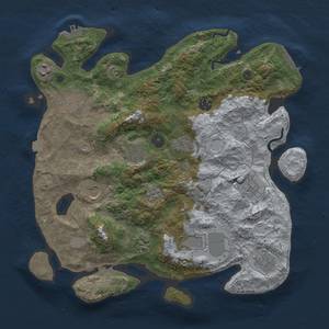 Thumbnail Rust Map: Procedural Map, Size: 3700, Seed: 2013687847, 19 Monuments