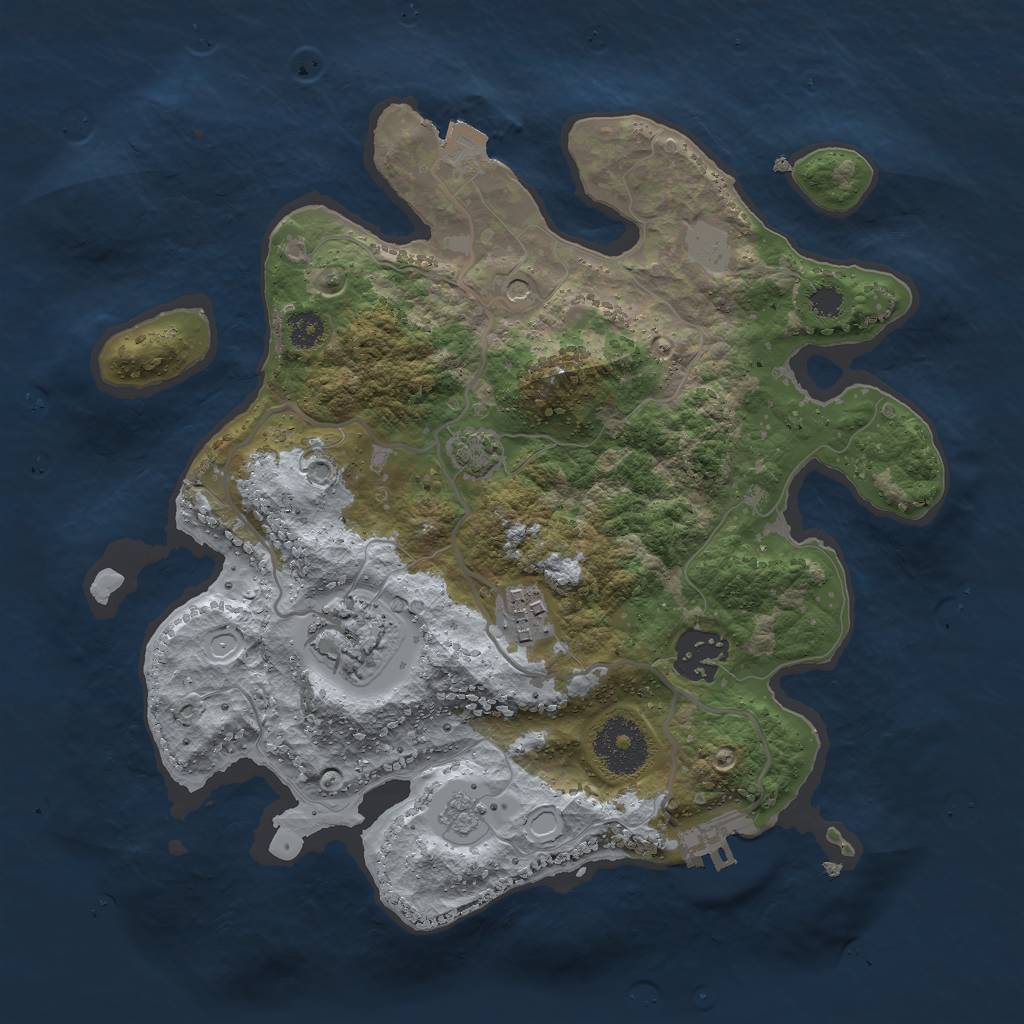 Rust Map: Procedural Map, Size: 2850, Seed: 61002950, 10 Monuments