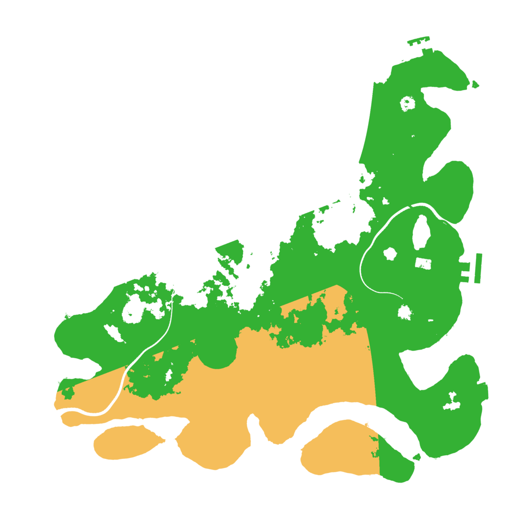 Biome Rust Map: Procedural Map, Size: 3500, Seed: 2110968