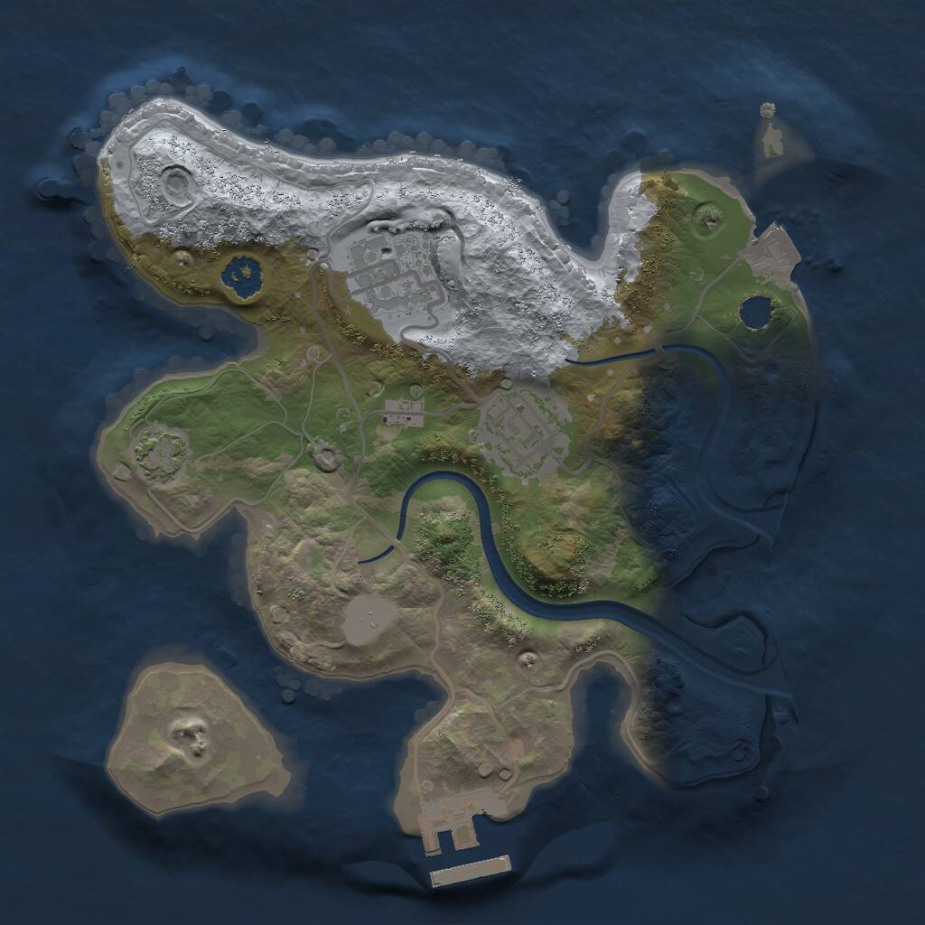 Rust Map: Procedural Map, Size: 2300, Seed: 2300, 5 Monuments