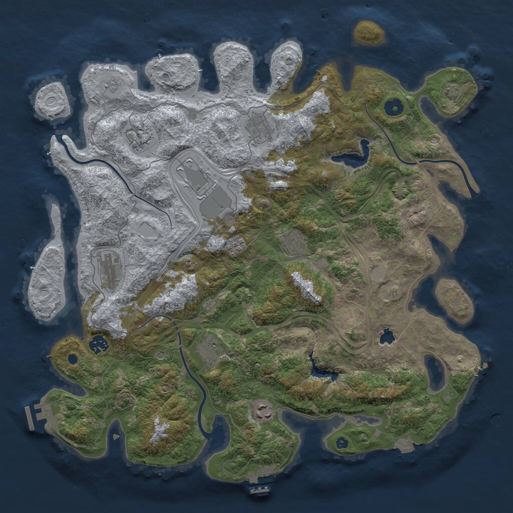 Rust Map: Procedural Map, Size: 4250, Seed: 69031588, 15 Monuments