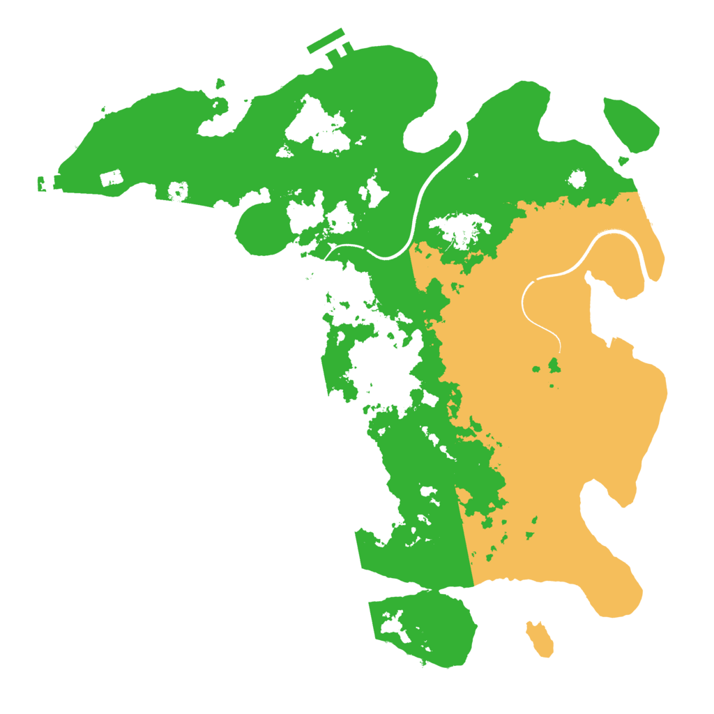 Biome Rust Map: Procedural Map, Size: 3600, Seed: 1392991553