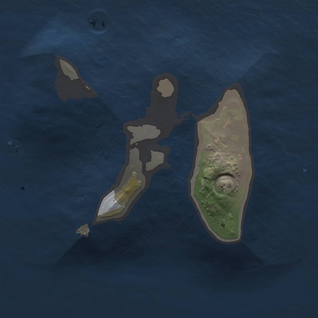 Rust Map: Procedural Map, Size: 1290, Seed: 1343741462, 3 Monuments