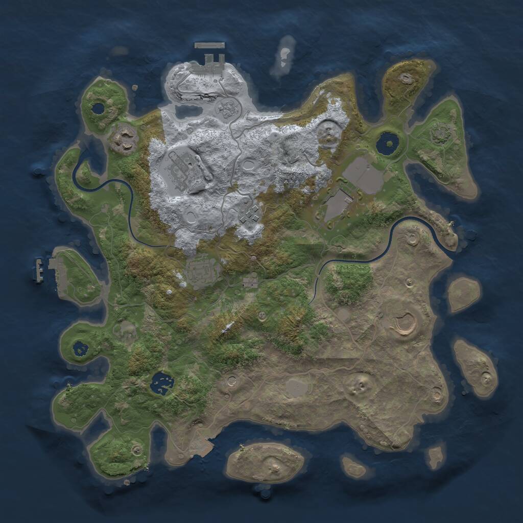 Rust Map: Procedural Map, Size: 3500, Seed: 1771391111, 13 Monuments