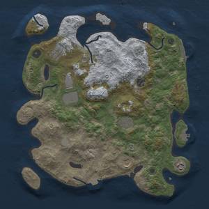 Thumbnail Rust Map: Procedural Map, Size: 3600, Seed: 12111, 15 Monuments