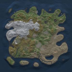 Thumbnail Rust Map: Procedural Map, Size: 3600, Seed: 22111, 15 Monuments