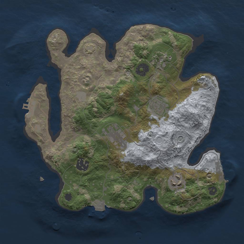 Rust Map: Procedural Map, Size: 2800, Seed: 431285574, 12 Monuments