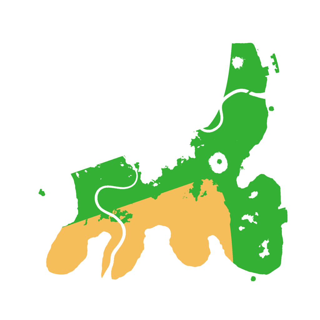Biome Rust Map: Procedural Map, Size: 2500, Seed: 930255925