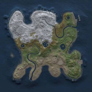 Thumbnail Rust Map: Procedural Map, Size: 2500, Seed: 930255925, 5 Monuments