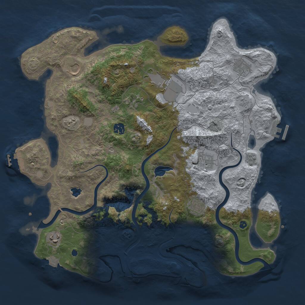 Rust Map: Procedural Map, Size: 4000, Seed: 2356545, 15 Monuments