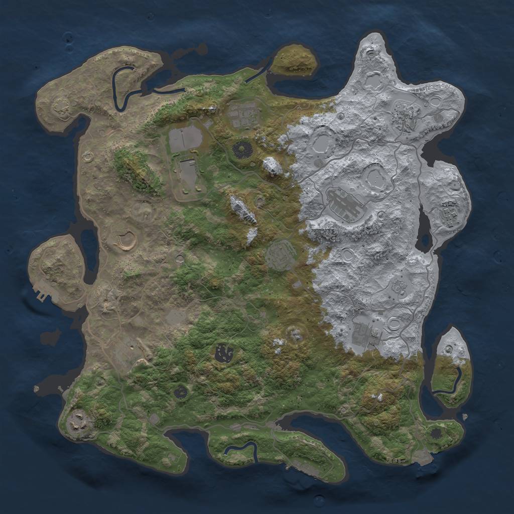 Rust Map: Procedural Map, Size: 4000, Seed: 2356545, 19 Monuments