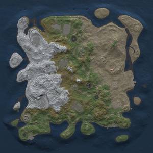 Thumbnail Rust Map: Procedural Map, Size: 3900, Seed: 34945051, 19 Monuments