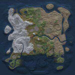 Thumbnail Rust Map: Procedural Map, Size: 3900, Seed: 34945051, 15 Monuments