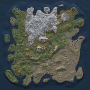 Thumbnail Rust Map: Procedural Map, Size: 4500, Seed: 2023110201, 18 Monuments