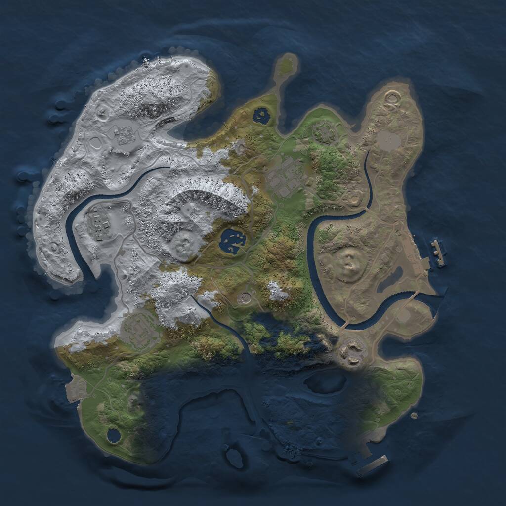 Rust Map: Procedural Map, Size: 3000, Seed: 6237266, 11 Monuments
