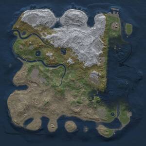 Thumbnail Rust Map: Procedural Map, Size: 3800, Seed: 68338148, 16 Monuments