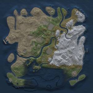 Thumbnail Rust Map: Procedural Map, Size: 3750, Seed: 609493, 15 Monuments