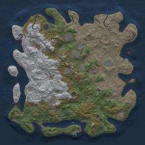 Thumbnail Rust Map: Procedural Map, Size: 4500, Seed: 234761, 19 Monuments