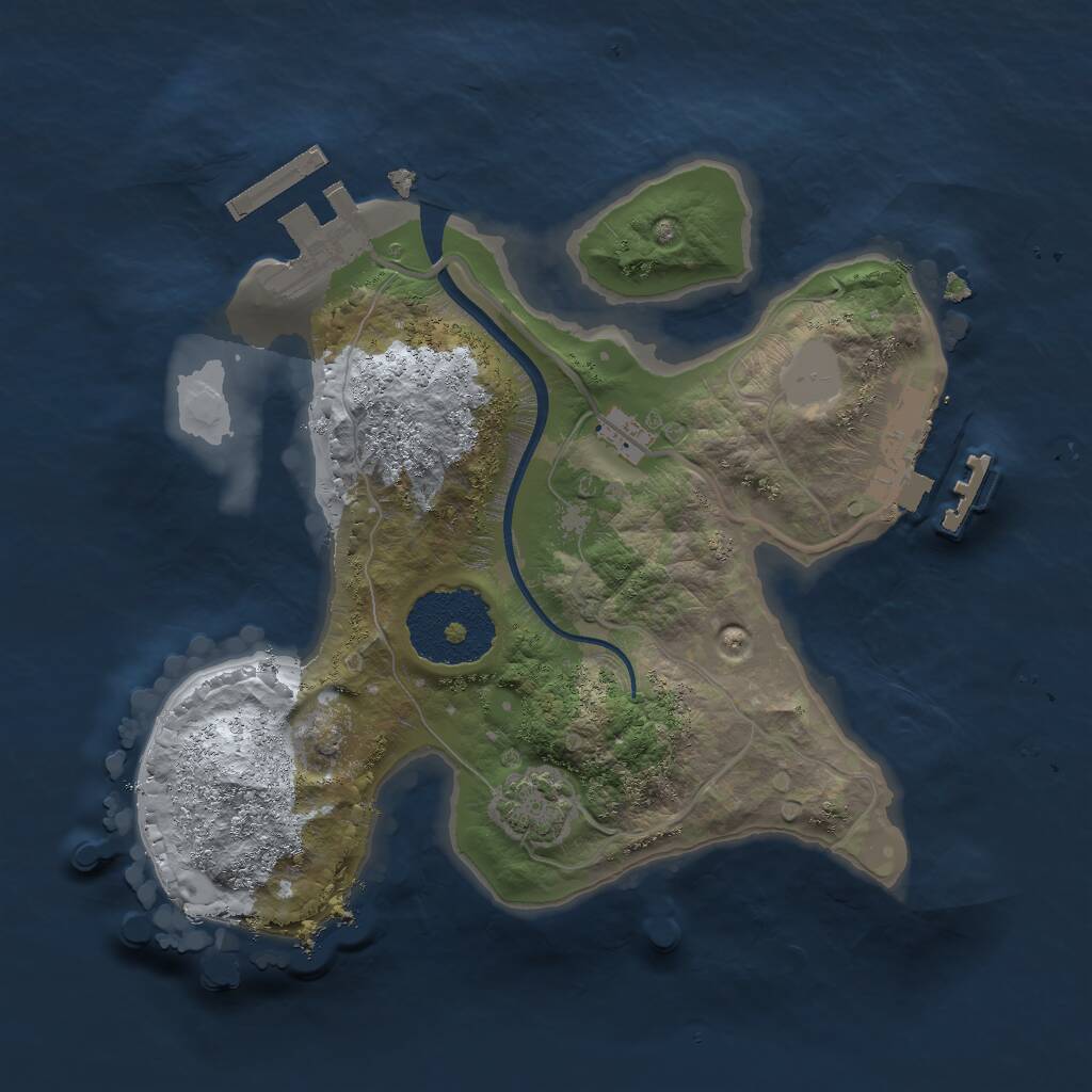 Rust Map: Procedural Map, Size: 2000, Seed: 584526548, 4 Monuments