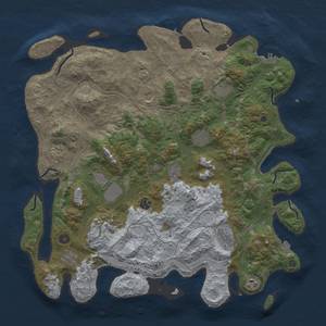 Thumbnail Rust Map: Procedural Map, Size: 4500, Seed: 941838995, 19 Monuments