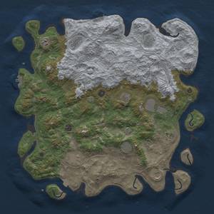 Thumbnail Rust Map: Procedural Map, Size: 4600, Seed: 83108532, 19 Monuments