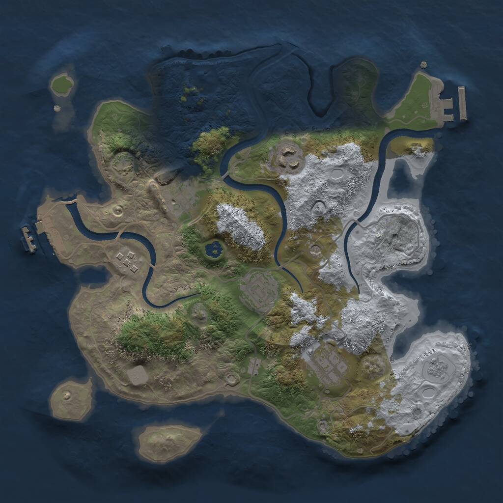 Rust Map: Procedural Map, Size: 3000, Seed: 1730205668, 11 Monuments